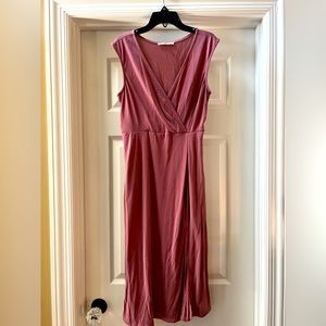 Rose pink knee length dress